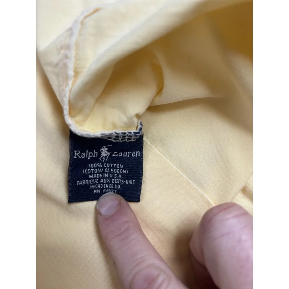 Lauren Ralph Lauren 100% Cotton Creamy Pale Yellow Set‎ of 3 Std. Pillowcases